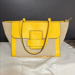 Yellow and Tan Women's Bag